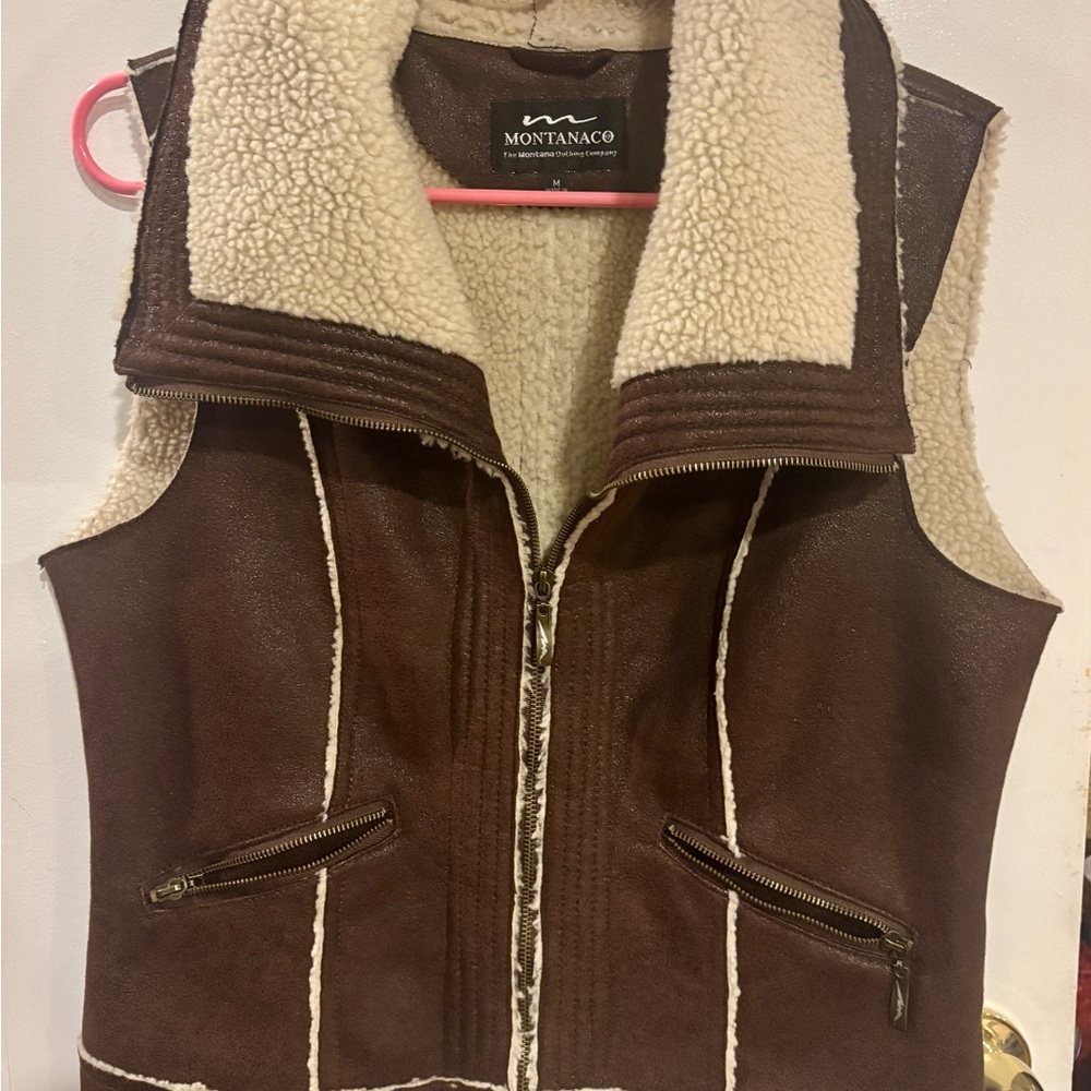 Montanaco Chocolate Shearling Vest
